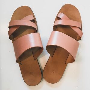 J Crew leather slides / sandals